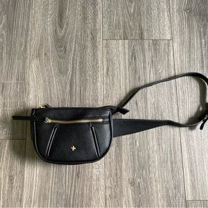 Black Leather Belt Bag